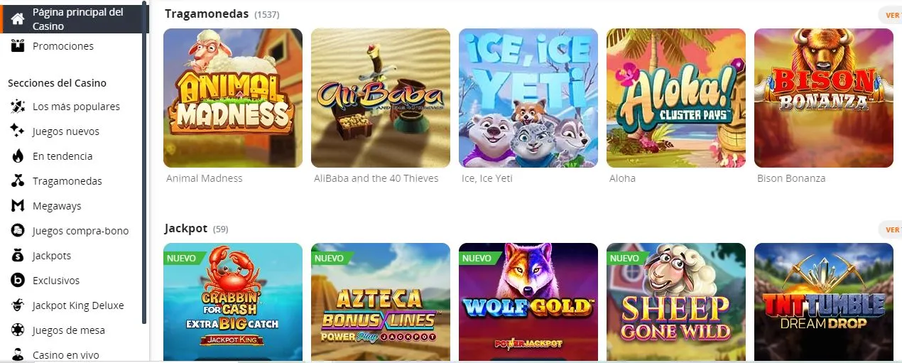 Los juegos que ofrece un casino legal Juegos de casino