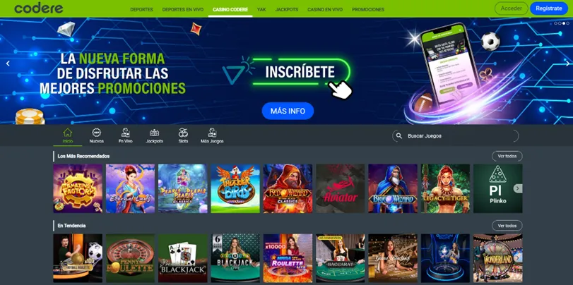 Codere Casino online que aceptan pesos en México Codere Casino