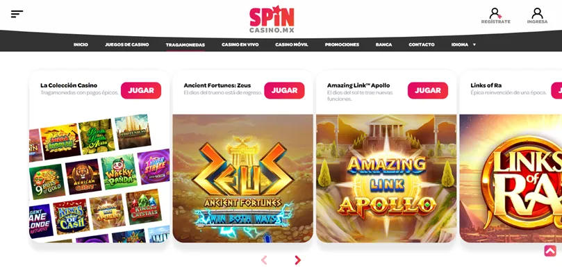 Spin Casino online que aceptan pesos en México Spin Casino