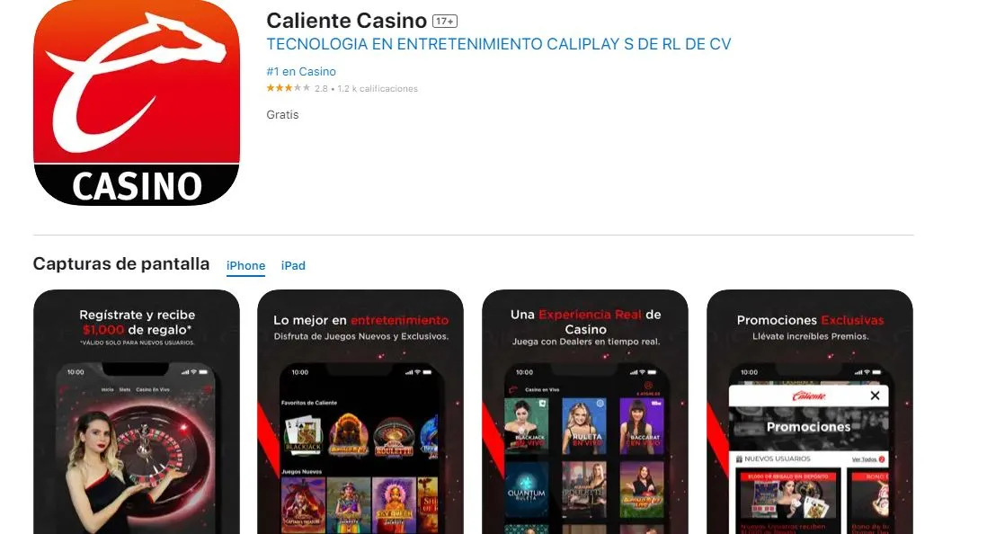 La app del casino online Caliente Caliente